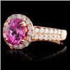 Image 1 : 2.29ct Spinel & 0.76ct Diam Ring in 18K Rose Gold