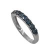 Image 1 : Blue Diamond Ring in 14k White Gold