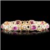 Image 1 : 18K Gold Bracelet w/ 10.54ct Sapphire & 2.69ctw Di