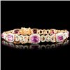 Image 2 : 18K Gold Bracelet w/ 10.54ct Sapphire & 2.69ctw Di