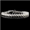 Image 2 : 5ctw Diamond Bracelet in 14K White Gold