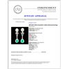 Image 3 : 18K Gold Emerald and Diam Earrings: 2.94ct & 1.93c