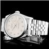 Image 1 : 36mm Silver Diamond Rolex DateJust Watch SS