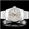 Image 2 : 36mm Silver Diamond Rolex DateJust Watch SS