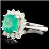 Image 1 : 2.46ct Emerald & 0.81ctw Diamond Ring in 18K Gold