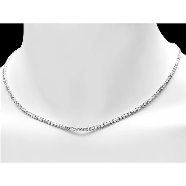 8ct Diamond Necklace in 18k White Gold