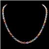 Image 2 : 27.00ct Sapphire & 1.25ct Diam Necklace, 14k Gold