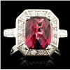 Image 2 : 14K Gold Ring with 4.14ct Garnet & 0.52ctw Diam