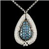 Image 1 : 1.74ctw Fancy Diamond Pendant in 14K Gold