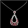 Image 1 : 5.95ct Ruby & 1.66ctw Diamond Pendant in 18K Gold