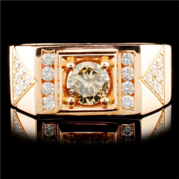 0.84ctw Fancy Color Diamond Ring in 14K Gold