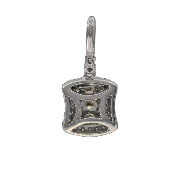 1.10ctw Brown/White Diamond Pendant in 14k WG
