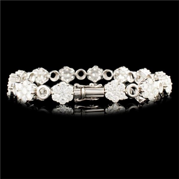 Diamond Bracelet 6.77ctw in 18K Gold