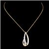 Image 1 : 0.58ctw Diamond Pendant in 14K Gold