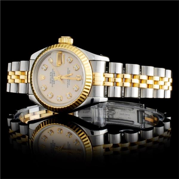 Diamond Ladies Rolex DateJust Watch
