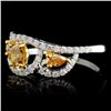 Image 1 : 0.92ctw Fancy Color Diamond Ring in 18K WG