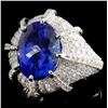 Image 1 : 5.49ct Tanzanite & 1.96ct Diamond in 18K White Gol