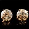 Image 2 : 3.81ctw Diamond Stud Earrings in 14K Gold