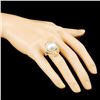 Image 3 : 18K Gold Diamond Ring with 14mm Pearl (1.45ctw)