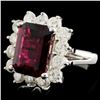 Image 1 : 4.5ct Tourmaline & 1.85ctw Diam Ring in 14K Gold