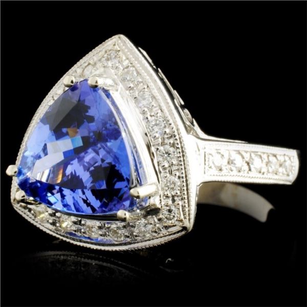 2.89ct Tanzanite & 0.30ctw Diam Ring in 14K Gold