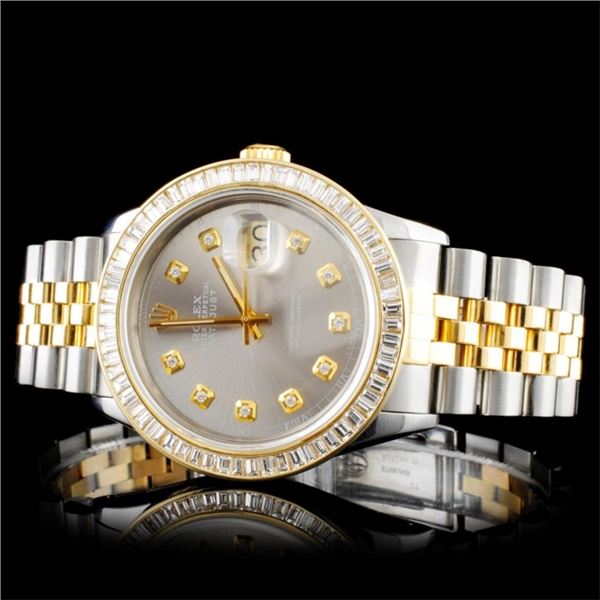 36MM Rolex DateJust Watch with YG/SS & Diamond