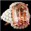 Image 3 : 20.05ct Tourmaline & 2.88ctw Diam Ring 14K Gold