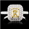 Image 1 : 18K White Gold 1.52ctw Fancy Color Diamond Ring