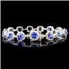 Image 2 : 14K Gold 14.84ct Tanzanite & 2.87ctw Diamond Brace