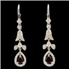 Image 1 : 14K Gold 0.58ct Ruby & 0.57ctw Diamond Earrings