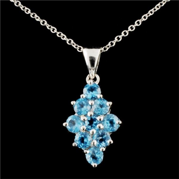 14K Gold 1.15ctw Topaz Pendant