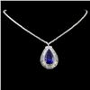 Image 2 : 18K White Gold 9.76ct Tanzanite & 5.09ct Diamond N