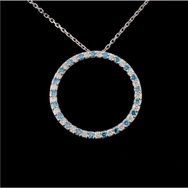 18K White Gold 0.62ctw Diamond Pendant