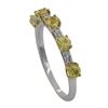 Image 2 : 14k White Gold 0.85ctw Sapphire & 0.10ct Diamond R
