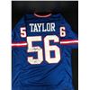 Image 1 : LAWRENCE TAYLOR SIGNED NEW YORK GIANTS FOOTBALL JERSEY (BECKETT COA)