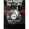 Image 2 : LTD. EDITION SIDNEY CROSBY SIGNED 2015 IIHF GOLD MEDAL CHAMPION PUCK WITH DISPLAY BOX (FRAMEWORTH)