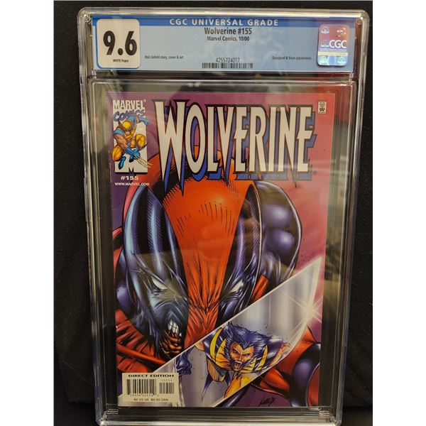 MARVEL COMICS NO.155 WOLVERINE (DEALPOOL AND SIRYN APP)CGC GRADED 9.6