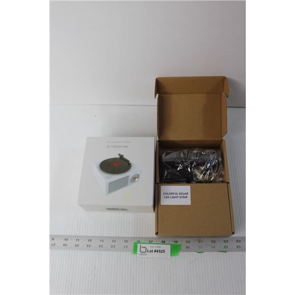 Record Player Speaker and LED Light Strips