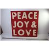 Image 1 : Painted Peace Joy Love Sign (22 3/4" x 22 3/4")