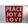 Image 3 : Painted Peace Joy Love Sign (22 3/4" x 22 3/4")