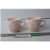 Image 1 : (2) Shell Pink Milk Glass Jeanette Punch Cups