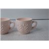 Image 2 : (2) Shell Pink Milk Glass Jeanette Punch Cups