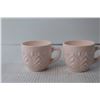 Image 3 : (2) Shell Pink Milk Glass Jeanette Punch Cups