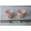 Image 1 : (2) Shell Pink Milk Glass Jeanette Punch Cups