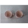 Image 3 : (2) Shell Pink Milk Glass Jeanette Punch Cups