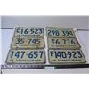 Image 1 : (6) Saskatchewan License Plates 1976, 1972