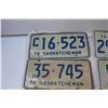 Image 2 : (6) Saskatchewan License Plates 1976, 1972