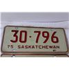 Image 3 : (2) Pairs of Saskatchewan License Plates 1975