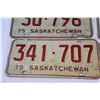 Image 5 : (2) Pairs of Saskatchewan License Plates 1975