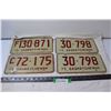 Image 1 : (4) Saskatchewan License Plates 1975